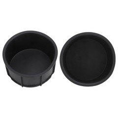 2Pcs Cup Holder Insert Liner Set Center Console Black