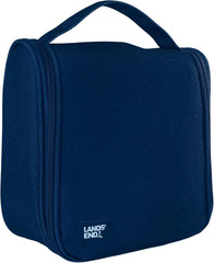 Navy Canvas Hanging Toiletry Bag for Travel – Compact Dopp Kit