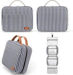 Elegant Waterproof Hanging Travel Toiletry Organizer for Women – 4 Compartments