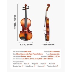 Violin 4/4 Full Size for Adults, Violin Fiddle Set for Beginners Student with H