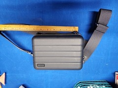 AWAY For United Airlines Mini Luggage Zipper Hard Case Toiletry Travel Case