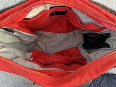 Timbuk2 Travel/Tote/Beach Bag Orange Grey Aprox 19 x 13 Nylon Size Medium