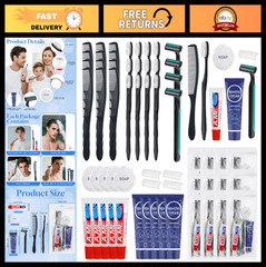 6-in-1 Disposable Toiletry Kits, Travel Size Hygiene Care Packages, 20 Pack