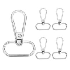 5pcs swivel hooks, 2.5×4.6cm for bags, silver