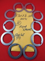 DESTACO 30531 Arbor Spacers 1-1/2&Prime; x 2-1/8&Prime; x .125 W/KEYWAY LOT OF 10 Shims