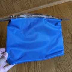 Lufthansa First Class Bogner Amenity Bag Blue Nylon Leather Toiletry Case Travel