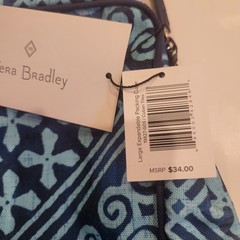 Vera Bradley NWT Cuban Tiles Packing Cubes Set of 3 Mesh Tops Travel Cosmetics