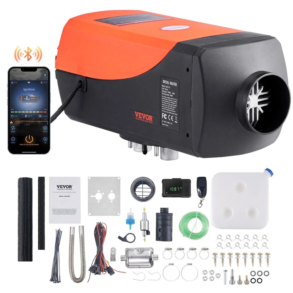 Bluetooth App Control Diesel Air Heater, 12V 8KW Diesel Heater with Automatic A