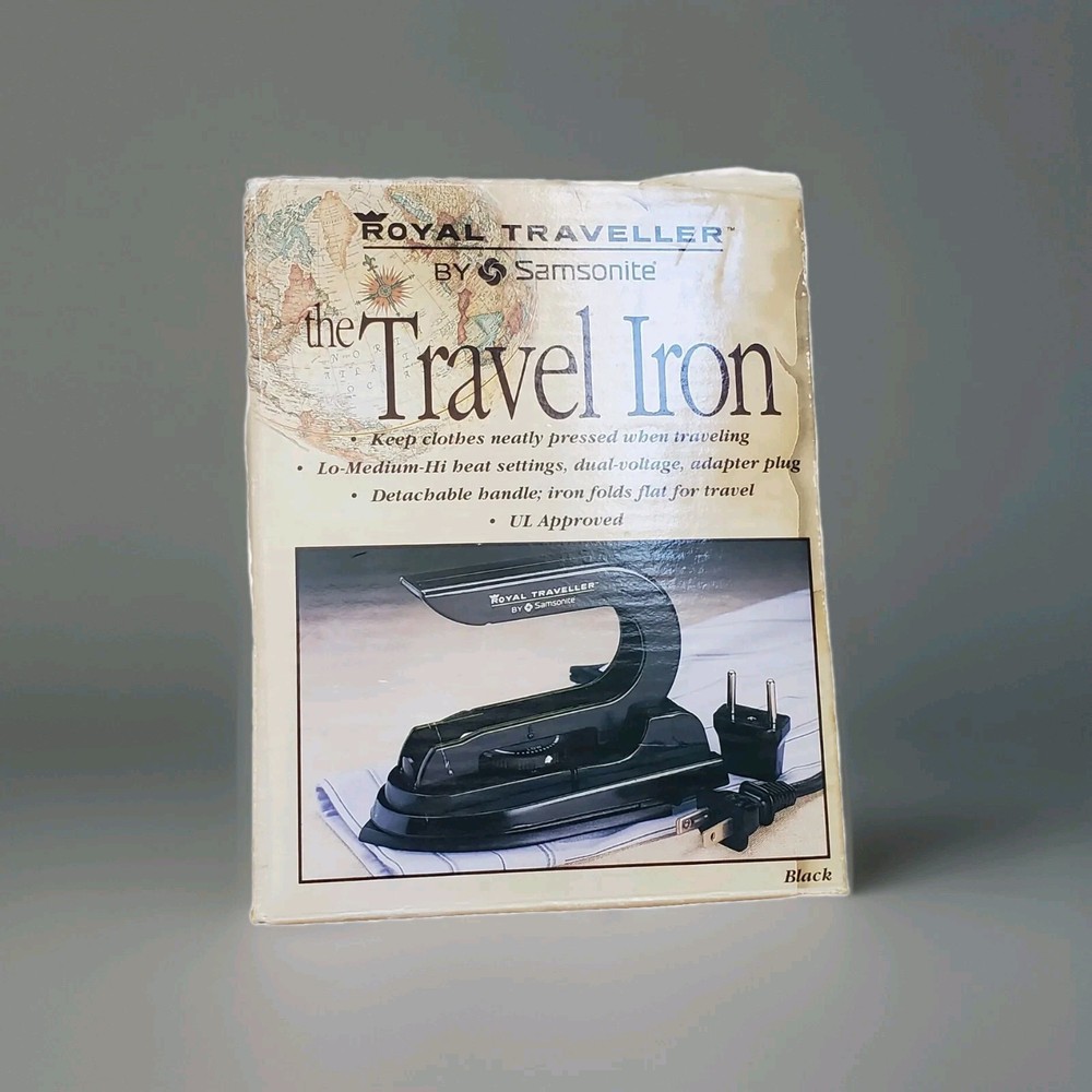 Samsonite Travel Iron RT-14 Royal Traveller Folding Dual Voltage New Open Box