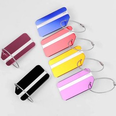 Color: Beige – Fashion Metal Travel Luggage Tags Baggage Name Tags Suitcase Addr