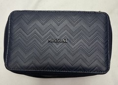 MISSONI x Delta Airlines Navy Blue Travel Case Amenity Toiletry Bag EMPTY