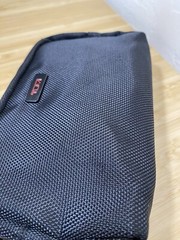 TUMI For Delta Air Lines Black Fabric Toiletry Makeup Amenity Travel Kit Bag