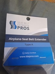 Seat Belt Pros Airplane Seat Belt Extender Adjustable Type A With Carrycase Blue