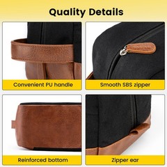Vorspack Travel Toiletry Bag Hanging Toiletry Bag for Men Water Resistant Canvas