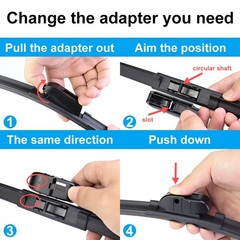 26&Prime; 26&Prime; Front Windshield Wiper Blades 2 Pack, Streak-Free & Quiet Durable Nat…