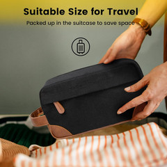 Travel Toiletry Bag – Hanging Toiletry Bag for Men Water Resistant Canvas Shavin