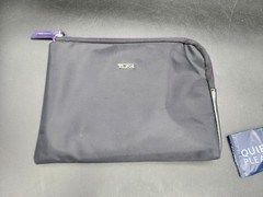 TUMI for Delta Airlines Travel Zip Pouch Cosmetic Bag Black