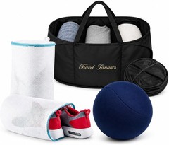 Travel Fanatics 3-Piece Travel Essentials Bundle with Collapsible Travel Laundry