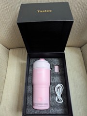 Tastee Portable Heated Travel Mug 12V Stainless Steel Auto Shut Off 12oz Pink US