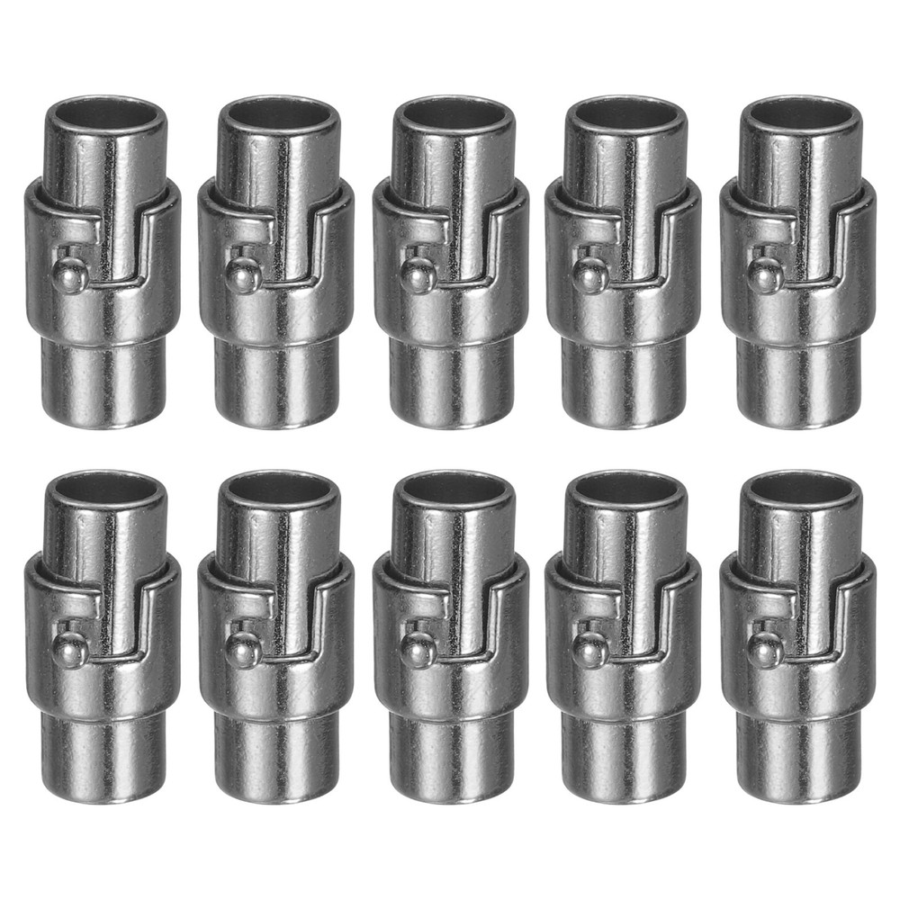 10pcs Leather Rope Terminal Clasps for 5mm, Gunmetal Magnetic Caps