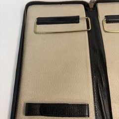 Vintage Christopher Hayes Black Leather Travel Accessory Tie Case – Zip Around