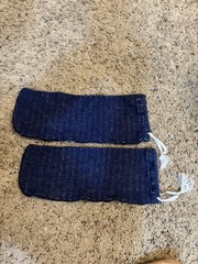 BLUE Vintage Neiman Marcus Knit Shoe Cover Bags 4&Prime; x 13&Prime;