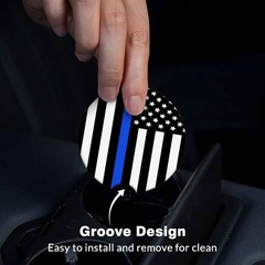 American Police Flag 2 Pack Car Cup Holder 2 Pack,