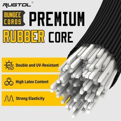 Bungee Cords with Hooks, 12 Inch Upgraded – 12&Prime;- 4 pcs, Black