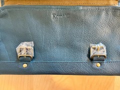 KomalC Leather Hanging Toiletry Bag Travel Dopp Kit Organizer Roll Up Blue Green