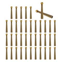 For Bolo Tie, 40Pcs Fine Tie Bearings 2&Prime; Alloy, Vintage Style Gold