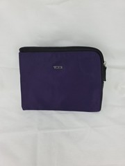 TUMI for Delta Purple Travel Storage Cosmetic Bag Zipper Pouch Toiletries