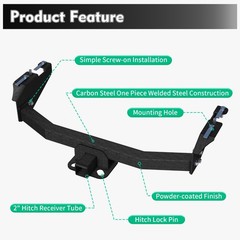 Rear Tow Bar Fit 2014-1018 Chevy Silverado 1500 & GMC Sierra 1500 All Styles