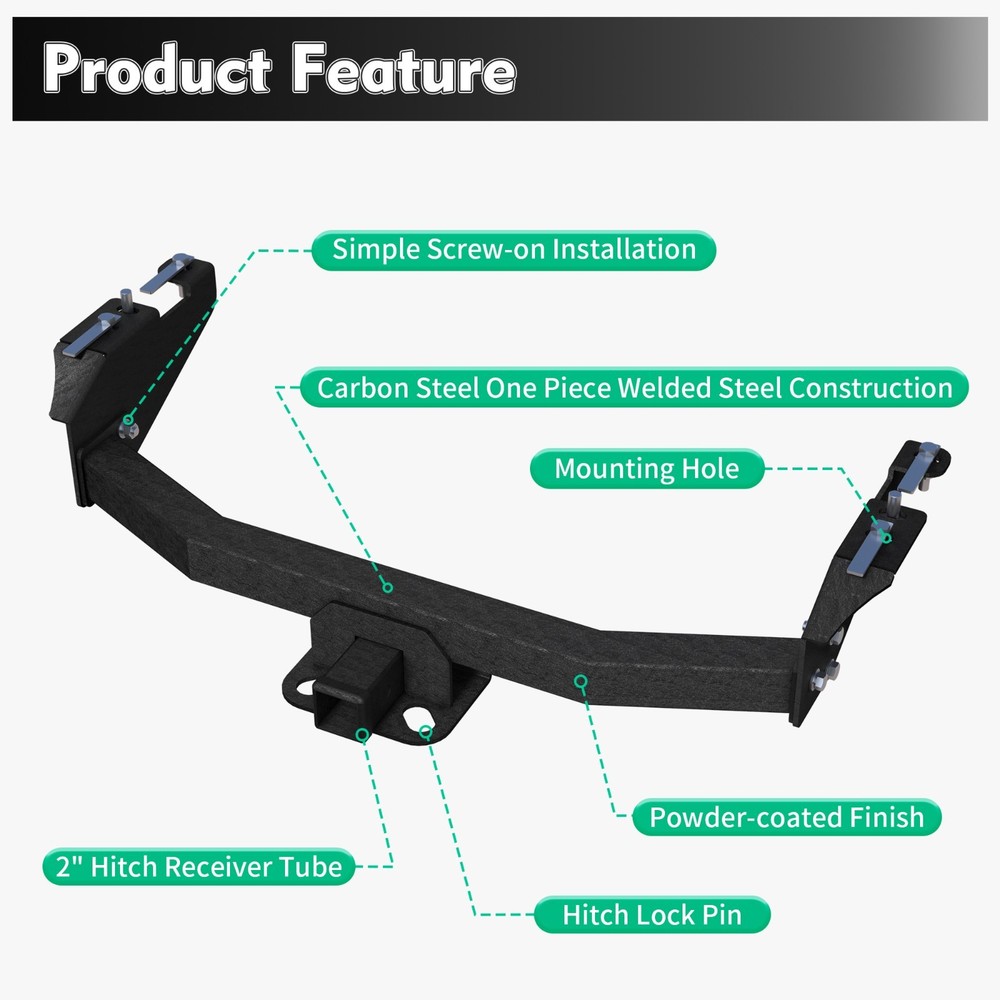 Rear Tow Bar Fit 2014 – 2018 Chevrolet Silverado 1500&GMC Sierra 1500 All Styles