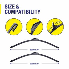 2 Pack 20in Windshield Wiper Blades Replacement Truck SUV