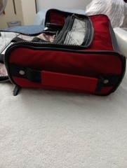 Kenneth Cole Reaction Men Canvas Red Hanging Travel Toiletry Bag Zip Handle NWT