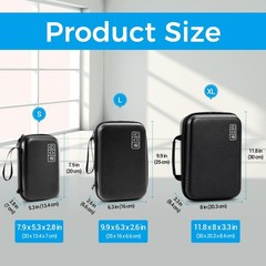 Portable Electronic Organizer Case for MacBook Accessories, Chargers, Cables & M