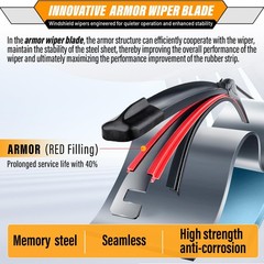 AUTOBOO Windshield Wiper Blade Replacement for Jeep Compass 2016-2017