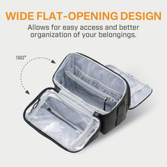 Compact Toiletry Bag for Men and Women Traveling, Wide Open Shaving Dopp Kit, Wa