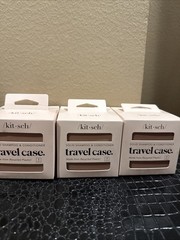Qty 3 Kitsch Dry Solid Shampoo & Cond TSA Approved Plastic Travel Case w/ Band
