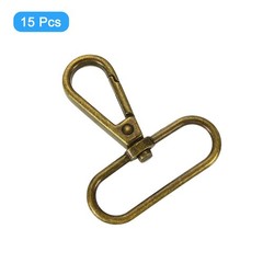 15Pcs Quick Release Hooks for Swivel Clasps, Oval Ring 1.5&Prime; Bronze