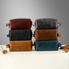Personalized Leather Dopp Kit, Toiletry Bag, Travel Wash Bag, Groomsmen Gift