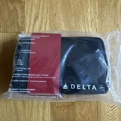 TUMI for Delta Business Travel Kit Soft Case Black Toiletry Cosmetic New