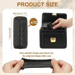 12 Pieces Silicone Travel Bottle Covers, Black for Travel