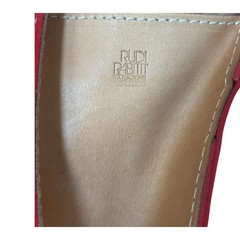 Rudi Rabitti Collections Made In Italy Leather Trim Computer Doc Travel Case Red