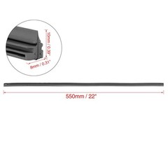 2pcs 550mm 22inch 8x10mm 3 Section Rubber Windshield Wiper Blade Refills for Car