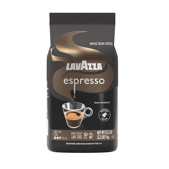 Lavazza Espresso Whole Bean Coffee Medium Roast 100% Arabica 2.2 lb Bag 1 Pack
