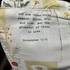 Car Trash/Utility Tote Bag Bible Verses 9” x 4” x 12” 10” strap Handmade