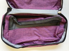 Toiletry Bag Multiple Compartments 3-Sections 8.5&Prime;x5.5&Prime;x3.5&Prime; Purple NEW
