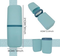 Travel Toothbrush & Toothpaste Case Holder – Portable Travel Container
