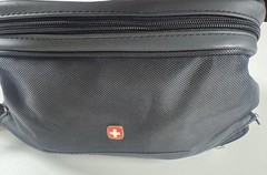 SwissGear Wenger Black Travel Toiletry Bag Dopp Kit Zippered Zip Case